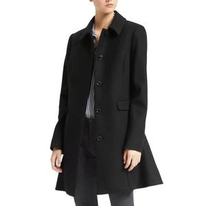 Banana Republic Milton Flounce Coat - Black